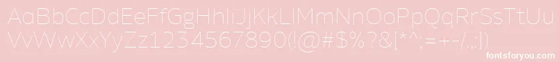 AminoAltThin Font – White Fonts on Pink Background