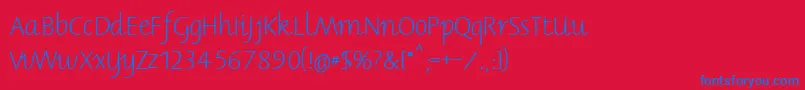 Bernerbasisschrift2 Font – Blue Fonts on Red Background