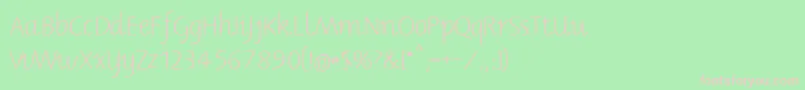 Bernerbasisschrift2 Font – Pink Fonts on Green Background