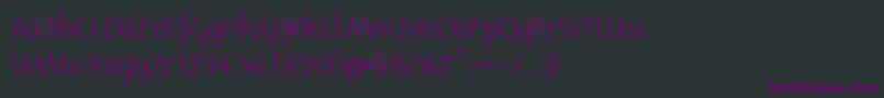 フォントBernerbasisschrift2 – 黒い背景に紫のフォント