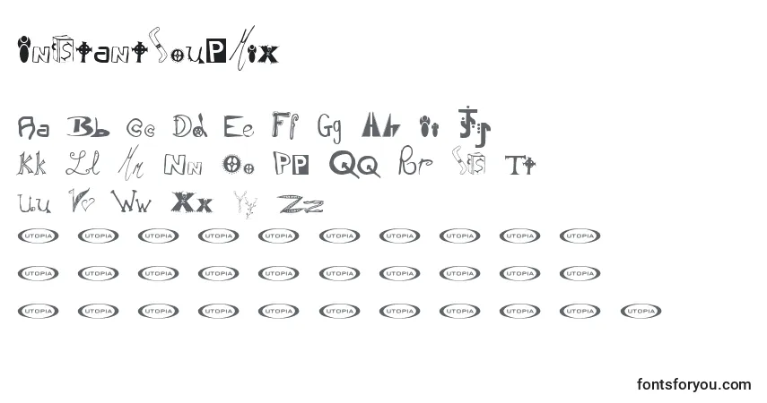 A fonte InstantSoupMix – alfabeto, números, caracteres especiais