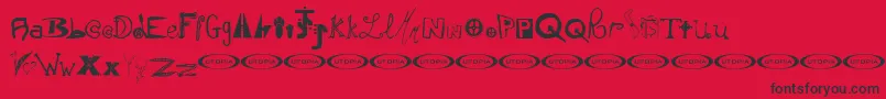フォントInstantSoupMix – 赤い背景に黒い文字