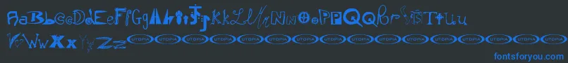 InstantSoupMix Font – Blue Fonts on Black Background