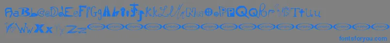 InstantSoupMix Font – Blue Fonts on Gray Background