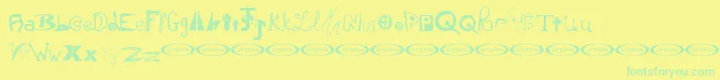 InstantSoupMix Font – Green Fonts on Yellow Background