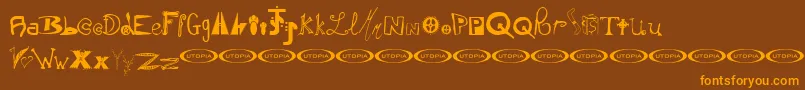 InstantSoupMix Font – Orange Fonts on Brown Background