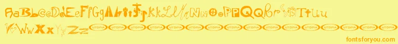 InstantSoupMix Font – Orange Fonts on Yellow Background