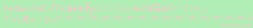 InstantSoupMix Font – Pink Fonts on Green Background