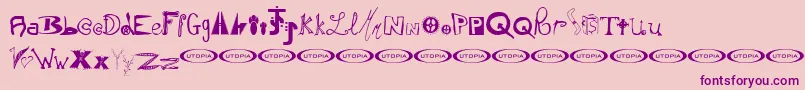InstantSoupMix Font – Purple Fonts on Pink Background