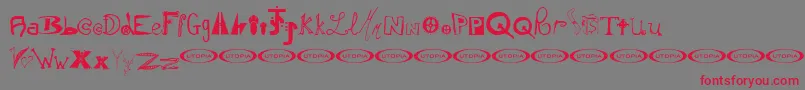 InstantSoupMix Font – Red Fonts on Gray Background