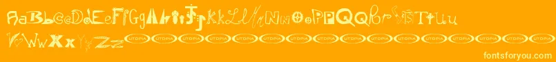 InstantSoupMix Font – Yellow Fonts on Orange Background