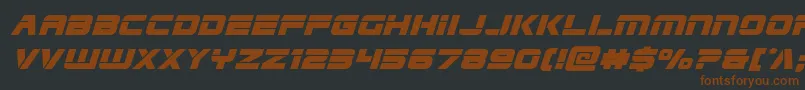 Edgeracerexpandsuperital Font – Brown Fonts on Black Background