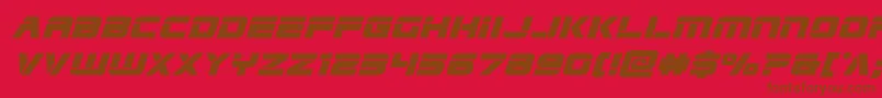 Edgeracerexpandsuperital Font – Brown Fonts on Red Background