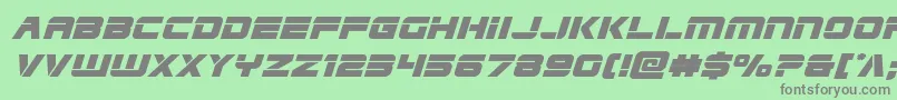 Edgeracerexpandsuperital Font – Gray Fonts on Green Background