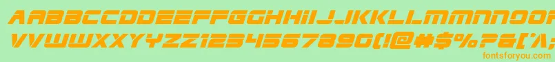 Edgeracerexpandsuperital Font – Orange Fonts on Green Background