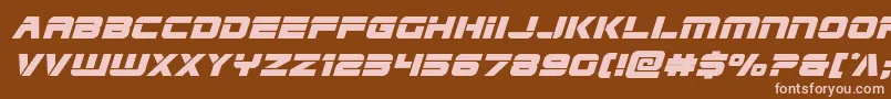 Edgeracerexpandsuperital Font – Pink Fonts on Brown Background