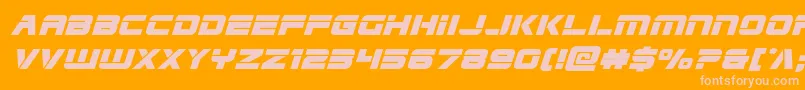 Edgeracerexpandsuperital Font – Pink Fonts on Orange Background
