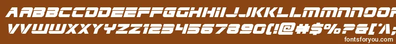 Edgeracerexpandsuperital Font – White Fonts on Brown Background