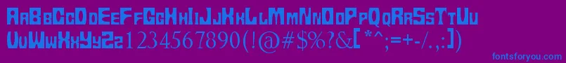 Tups13 Font – Blue Fonts on Purple Background