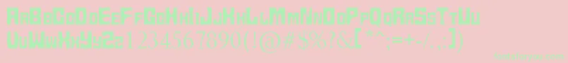 Tups13 Font – Green Fonts on Pink Background