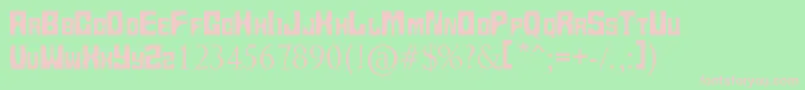 Tups13 Font – Pink Fonts on Green Background