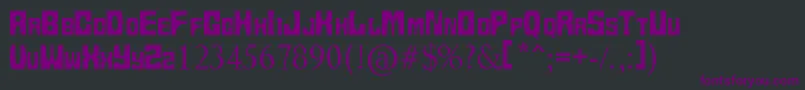 Tups13 Font – Purple Fonts on Black Background