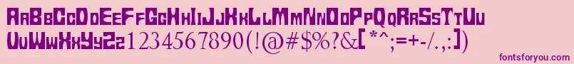 Tups13 Font – Purple Fonts on Pink Background