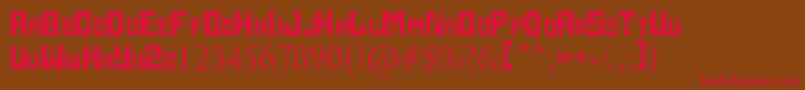 Tups13 Font – Red Fonts on Brown Background