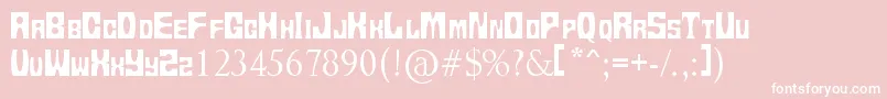 Tups13 Font – White Fonts on Pink Background