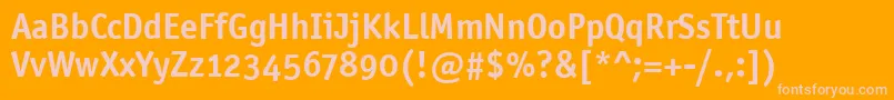 OfficinaSansOsItcTtBold Font – Pink Fonts on Orange Background