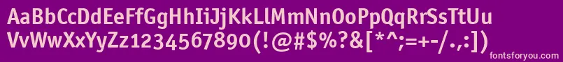 Police OfficinaSansOsItcTtBold – polices roses sur fond violet