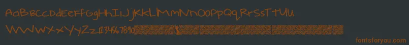 Шрифт Comearound – коричневые шрифты на чёрном фоне