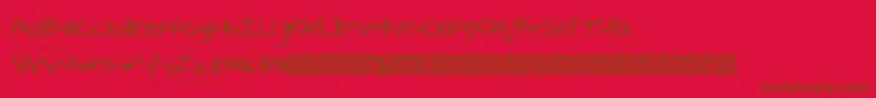 Police Comearound – polices brunes sur fond rouge