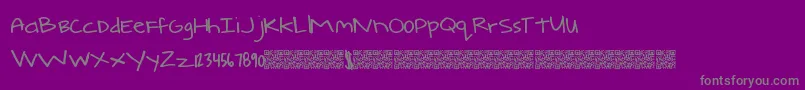 Comearound Font – Gray Fonts on Purple Background