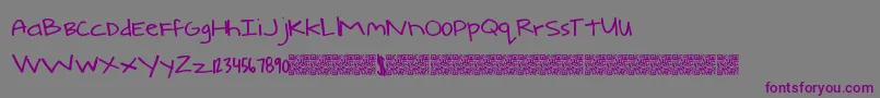 Comearound Font – Purple Fonts on Gray Background