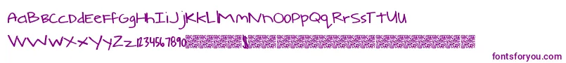 Comearound Font – Purple Fonts on White Background