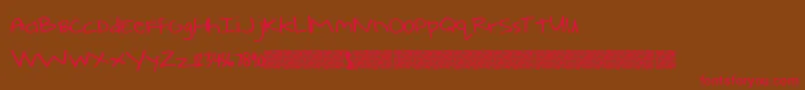 Comearound Font – Red Fonts on Brown Background