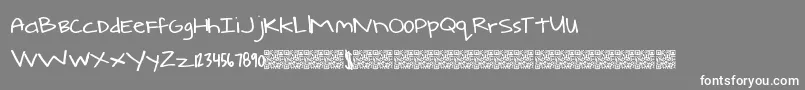 Comearound Font – White Fonts on Gray Background