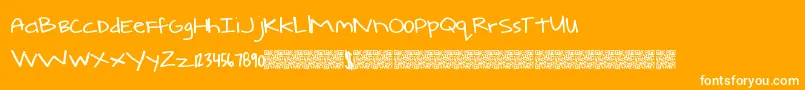 Comearound Font – White Fonts on Orange Background