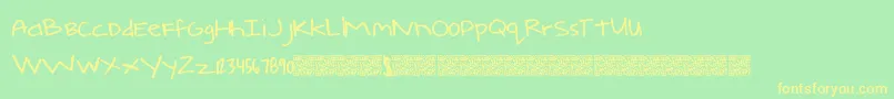 Comearound Font – Yellow Fonts on Green Background