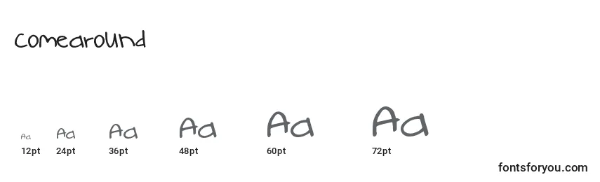 Comearound Font Sizes