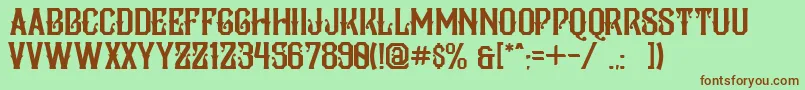 PilarDisplayTypeface Font – Brown Fonts on Green Background