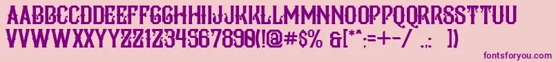 PilarDisplayTypeface Font – Purple Fonts on Pink Background