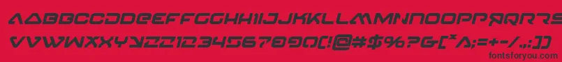 4114blasterv2boldital Font – Black Fonts on Red Background