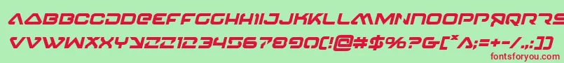 4114blasterv2boldital Font – Red Fonts on Green Background