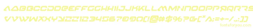 4114blasterv2boldital Font – Yellow Fonts on White Background