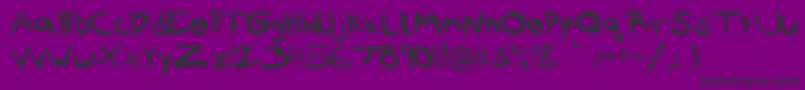 Rubbish Font – Black Fonts on Purple Background