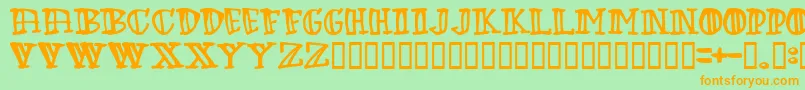 Green Font – Orange Fonts on Green Background