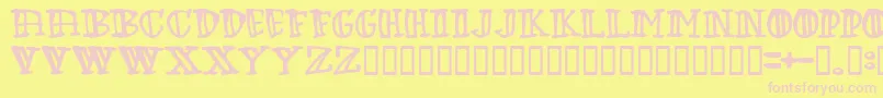 Green Font – Pink Fonts on Yellow Background