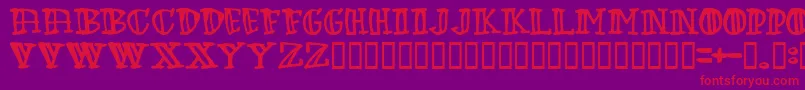 Green Font – Red Fonts on Purple Background